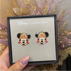 NEW IN BOX Disney x Baublebar Mickey Mouse with turkey hat earrings